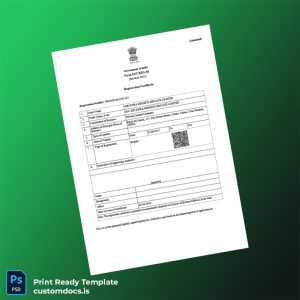 custom India Companies House Registration Certificate Template - Word & PDF File Preview - CustomDocs