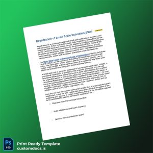 custom India District Industries Centre Registration Certificate Template - Word & PDF File Preview - CustomDocs