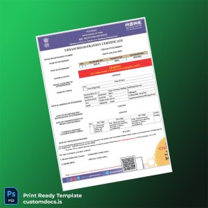 custom India District Industries Centre Udyam Registration Certificate Template - Word & PDF File Preview - CustomDocs