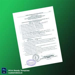 customizable India District Registering Authority Hospital Registration Certificate Template - Word & PDF File Preview