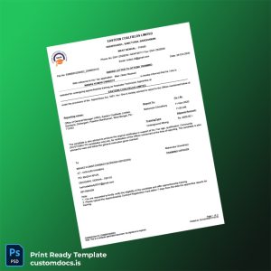 custom India Eastern Coalfields Limited Award Letter Template - Word & PDF File Preview - CustomDocs