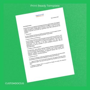 custom India EthosFocus LLP Salary Certificate Template - Word & PDF File Preview - CustomDocs