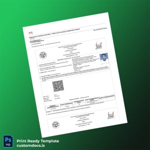 custom India FSSAI Food Safety and Drug Administration Registration Certificate Template - Word & PDF File Preview - CustomDocs