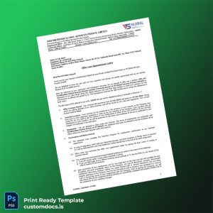 custom India FirstMeridian Global Services Private Limited Employment Verification Letter Template - Word & PDF File Preview - CustomDocs