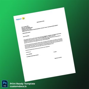 custom India Flipkart Appointment Letter With Deputation Template - Word & PDF File Preview - CustomDocs