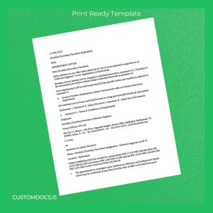 custom India Foray Software Employment Verification Letter Template - Word & PDF File Preview - CustomDocs