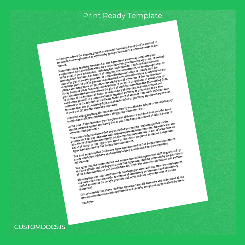 Custom India Foray Software Employment Verification Letter Template in Word and PDF formats page 4 File Preview - CustomDocs