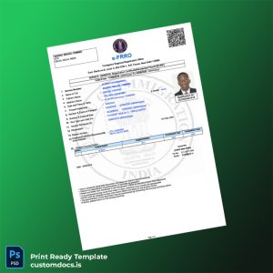 custom India Foreigners Regional Registration Office Registration Certificate Template - Word & PDF File Preview - CustomDocs