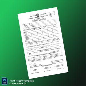 custom India Gauhati University Application for Obtaining Certificate-Diploma Template - Word & PDF File Preview - CustomDocs