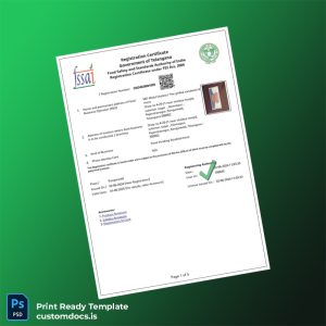 custom India Government of Telangana Registration Certificate Template - Word & PDF File Preview - CustomDocs