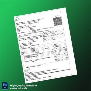 India Halwasiya Center Maintenance Services LLP Editable Electricity Bill Template in Word and PDF formats