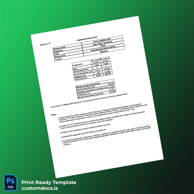 Custom India IDFC FIRST Bank Employment Verification Letter Template in Word and PDF formats page 2 File Preview - CustomDocs