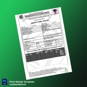 custom India Identity Card Registration Certificate Template - Word & PDF File Preview - CustomDocs