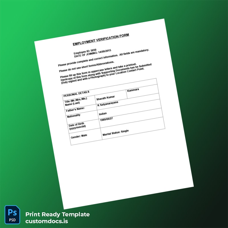 custom India Igot Tech Solutions Employment Verification Letter Template - Word & PDF File Preview - CustomDocs