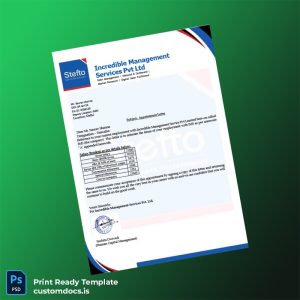 custom India Incredible Management Services Pvt Ltd Employment Verification Letter Template - Word & PDF File Preview - CustomDocs