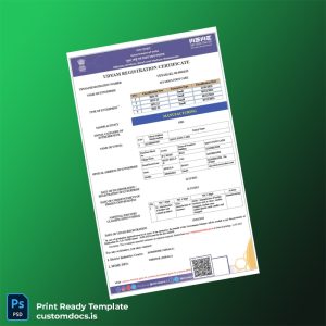 custom India MOCS Udyam Registration Certificate Template - Word & PDF File Preview - CustomDocs