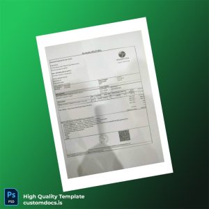 India Mantri Propiedades Private Limited Editable Utility Bill Template in Word and PDF formats