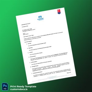 custom India Muthoot Microfin Limited Employment Verification Letter Template - Word & PDF File Preview - CustomDocs