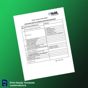 custom India NCDEX e Markets Limited Commodity Participant Registration Form Template - Word & PDF File Preview - CustomDocs