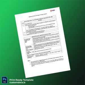 custom India National Stock Exchange Investor Registration Checklist Template - Word & PDF File Preview - CustomDocs