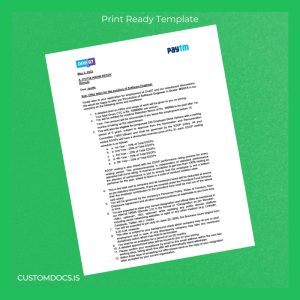 custom India One97 Communications Limited Employment Verification Letter Template - Word & PDF File Preview - CustomDocs