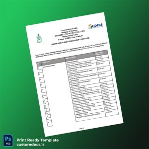 custom India Ordnance Parachute Factory Business Registration Certificate Template - Word & PDF File Preview - CustomDocs