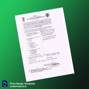 custom India PCPNDT Registration Certificate Template - Word & PDF File Preview - CustomDocs