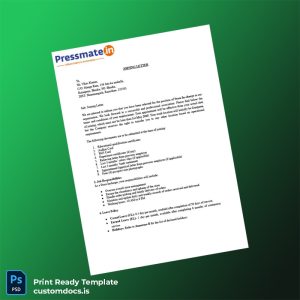 custom India Pressmate Dotin Care Pvt Ltd Joining Letter Template - Word & PDF File Preview - CustomDocs