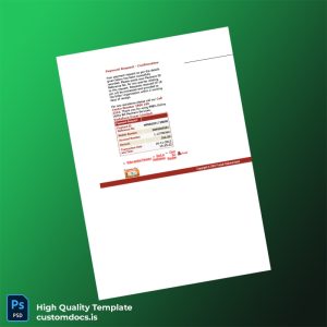 India Punjab National Bank Editable Payment Confirmation Template in Word and PDF formats