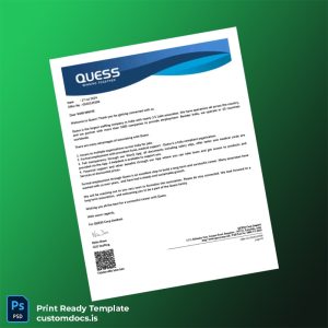 custom India QUES Employment Verification Letter Template - Word & PDF File Preview - CustomDocs