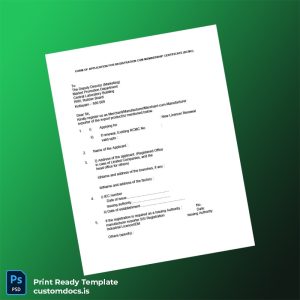 custom India Rubber Board RCMC Registration Certificate Template - Word & PDF File Preview - CustomDocs