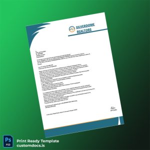 custom India SilverDome Realtors Employment Verification Letter Template - Word & PDF File Preview - CustomDocs