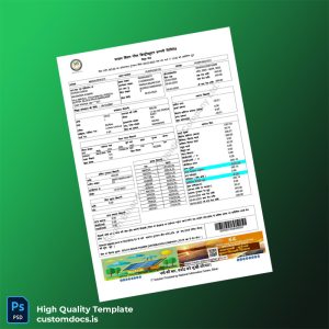 India South Bihar Power Distribution Company Ltd Editable Utility Bill Template in Word and PDF formats