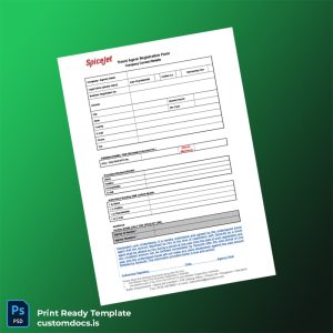 custom India SpiceJet Business Registration Certificate Template - Word & PDF File Preview - CustomDocs