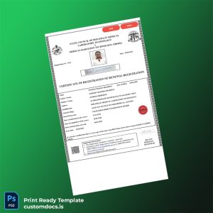 custom India State DMLT DMRT Registration Certificate Template - Word & PDF File Preview - CustomDocs