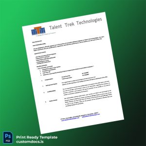 custom India Talent Trek Technologies Employment Verification Letter Template - Word & PDF File Preview - CustomDocs