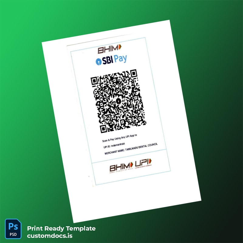 Custom India Tamil Nadu Dental Council BDS Registration Certificate Template in Word and PDF formats page 2 File Preview - CustomDocs