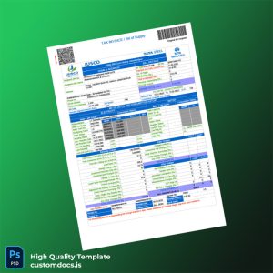 India Tata Power Editable Utility Bill Template in Word and PDF formats