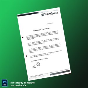 custom India TeamSpace Relieving and Offer Letter Template - Word & PDF File Preview - CustomDocs