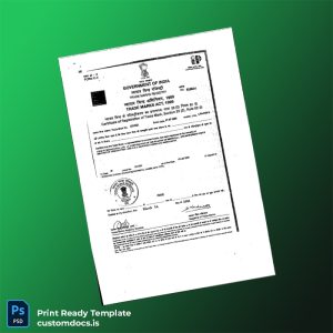 custom India Trade Marks Registry Certificate of Registration Template - Word & PDF File Preview - CustomDocs