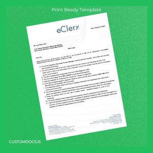 custom India eClerx Services Ltd Employment Verification Letter Template - Word & PDF File Preview - CustomDocs