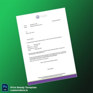 custom Indonesia Binaul Ummah Lembang Foundation Employment Verification Letter Template - Word & PDF File Preview - CustomDocs