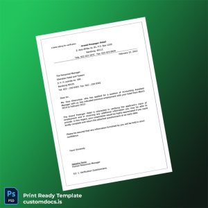 custom Indonesia Grand Preanger Hotel Employment Verification Letter Template - Word & PDF File Preview - CustomDocs