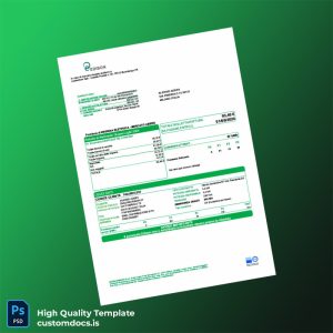 Italy Edison Energia S P A Editable Electricity Bill Template in Word and PDF formats