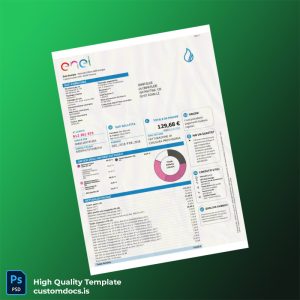 Italy Enel Energia Editable Utility Bill Template in Word and PDF formats