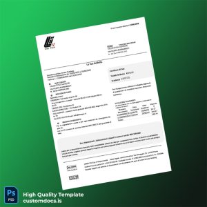 Italy LINEA PIU S P A Editable Utility Bill Template in Word and PDF formats