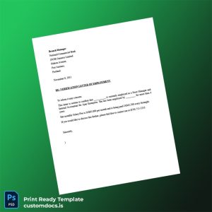 custom Jamaica Ajan Enterprise Employment Verification Letter Template - Word & PDF File Preview - CustomDocs