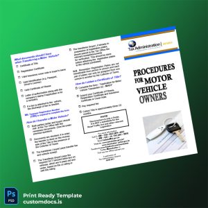 custom Jamaica Tax Administration Registration Certificate Template - Word & PDF File Preview - CustomDocs
