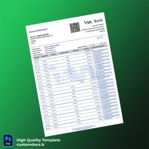 Kenya I M Bank Statement Template in Word and PDF formats