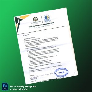 custom Kenya Mama Lucy Kibaki Hospital Employment Verification Letter Template - Word & PDF File Preview - CustomDocs